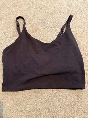 Athleta Black Seamless Bralette with Adjustable Straps